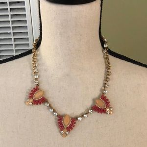 Anthropologie red statement necklace